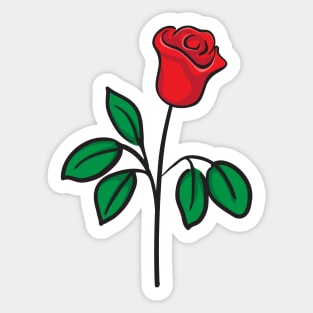 Red rose Sticker